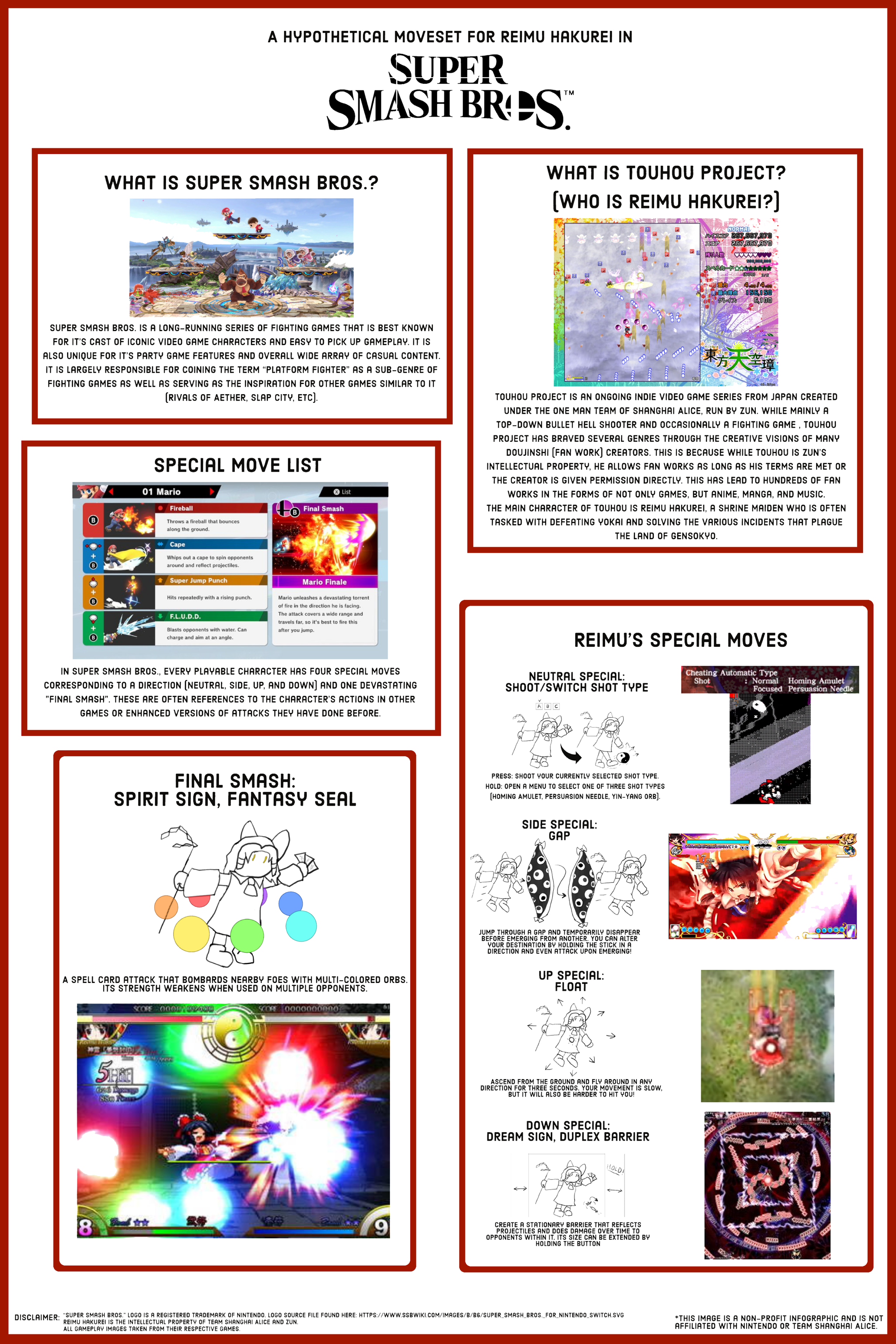 Super Smash Bros Reimu Infographic
